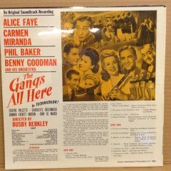 THE GANG'S ALL HERE SOUNDTRACK ALICE FAYE, CARMEN MIRANDA BENNY GOODMAN 1976 DÖNEM BASKI SIFIR PLAK