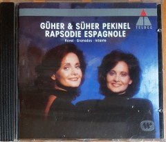 GÜHER & SÜHER PEKİNEL - RHAPSODIE ESPAGNOLE / RAVEL, GRANADOS, INFANTE (1990) TELDEC CD 2.EL