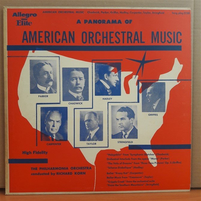 AMERICAN ORCHESTRAL MUSIC: PARKER, CHADWICK, HADLEY, GRIFFES, CARPENTER, TAYLOR, STRINGFIELD (1955) - LP 2.EL PLAK