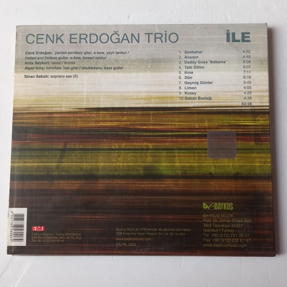 CENK ERDOĞAN TRIO - İLE (2008) - CD DIGIPAK 2.EL