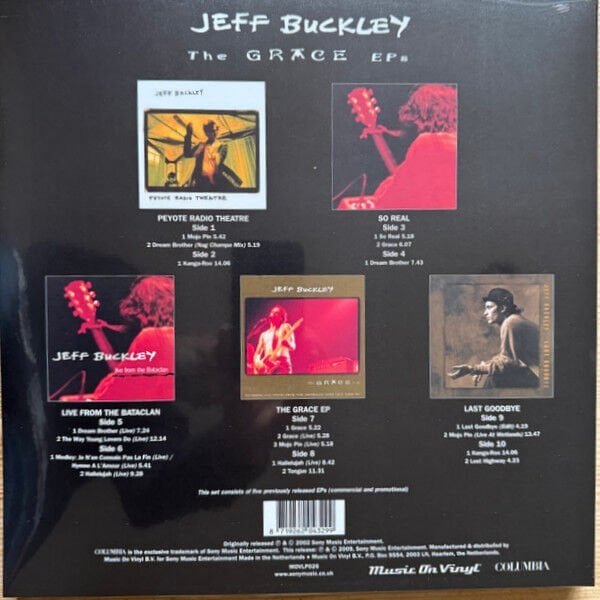 JEFF BUCKLEY - THE GRACE EPs (2002) - 5x12'' EP BOX SET 2026 EDITION SIFIR PLAK