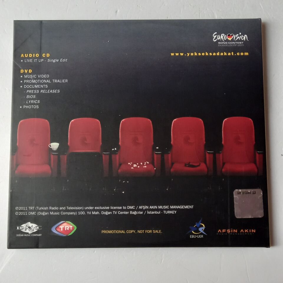 YÜKSEK SADAKAT - LIVE IT UP (2011) - CD + DVD SINGLE DIGIPAK 2.EL