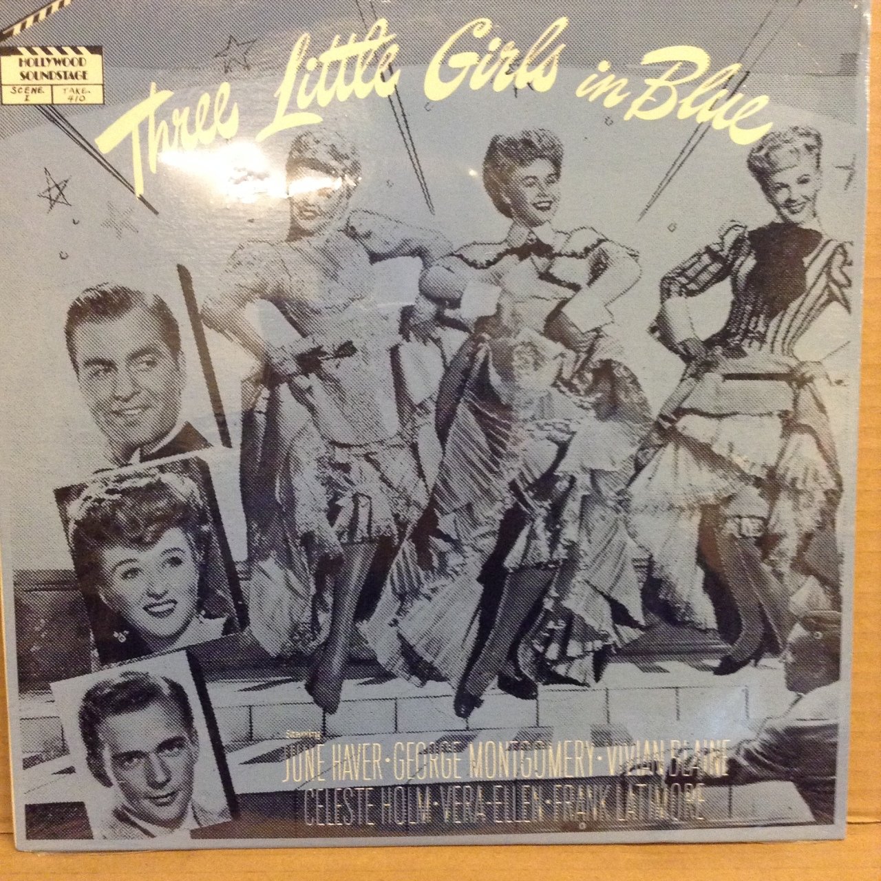 THREE LITTLE GIRLS IN BLUE SOUNDTRACK JUNE HAVER, VERA ELLEN, GEORGE MONTGOMERY DÖNEM BASKI SIFIR PLAK