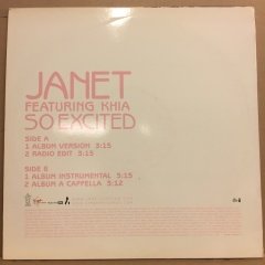 JANET JACKSON FEATURING KHIA - SO EXCITED (2006) 12'' MAXISINGLE 2.EL PLAK