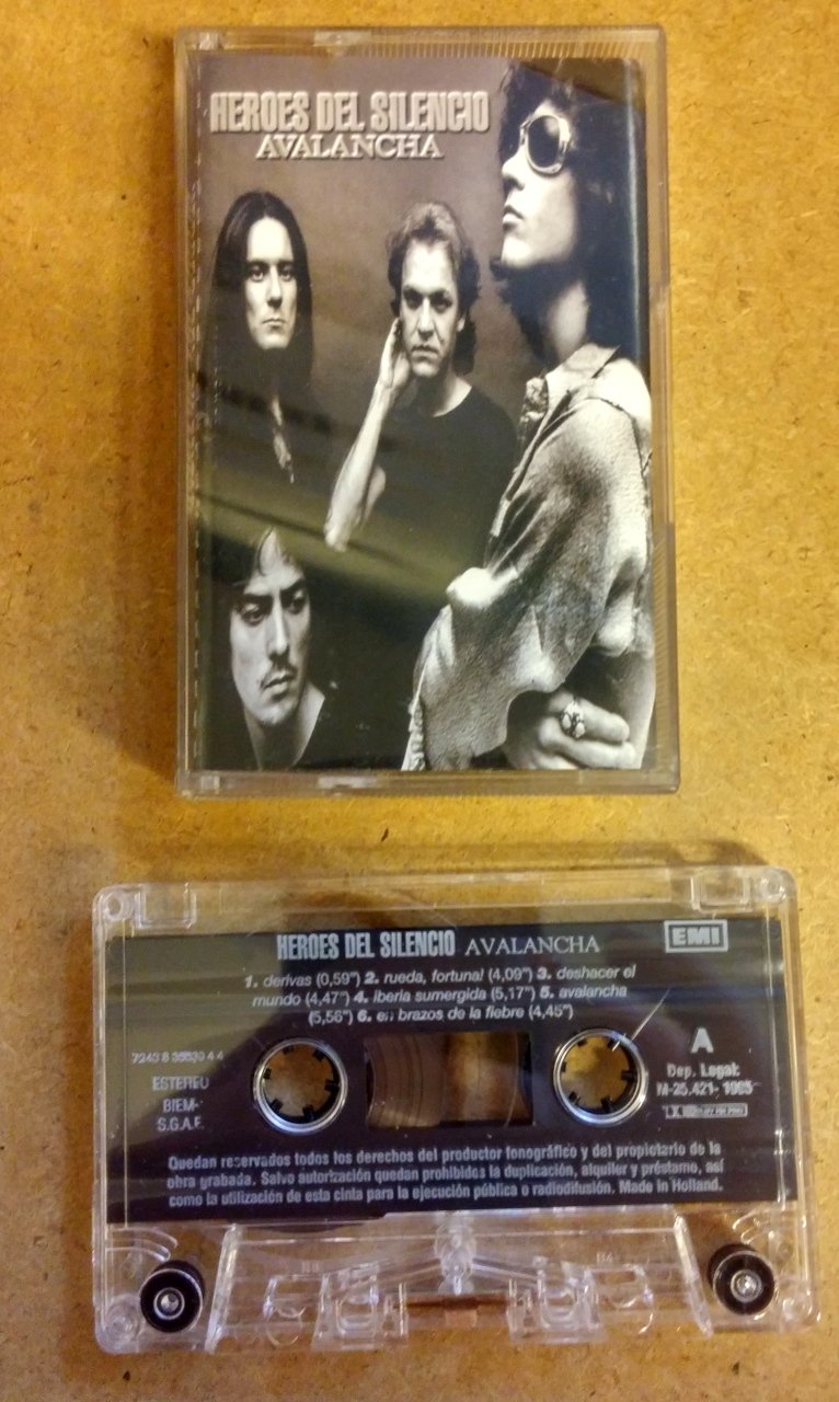 HEROES DEL SILENCIO - AVALANCHA CASSETTE 1995 MADE IN HOLLAND ''USED''