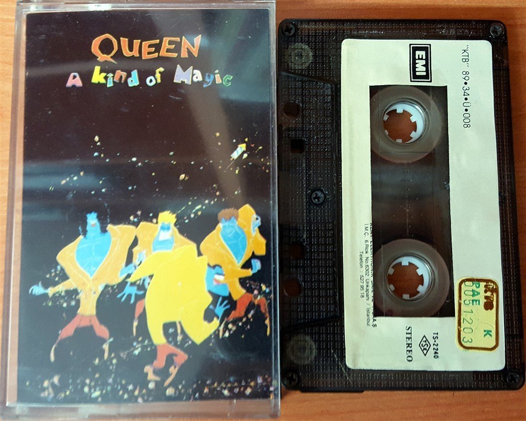 QUEEN - A KIND OF MAGIC (1989) KENT CASSETTE MADE IN TURKEY ''USED'' PAPER LABEL