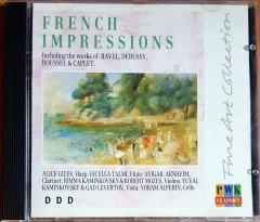 FRENCH IMPRESSIONS INCLUDING THE WORKS OF RAVEL, DEBUSSY, ROUSSEL & CAPLET (1988) PWK CLASSICS CD 2.EL
