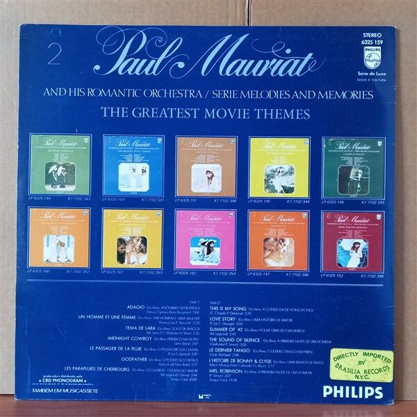 PAUL MAURIAT – THE GREATEST MOVIE THEMES VOL 2 (1974) - LP 2.EL PLAK
