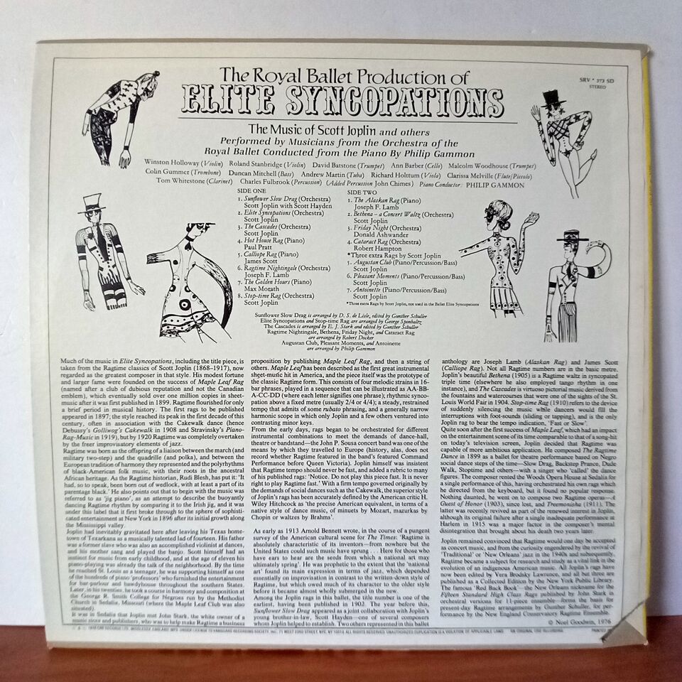 ELITE SYNCOPATIONS / THE MUSIC OF SCOTT JOPLIN (1976) - LP 2.EL PLAK