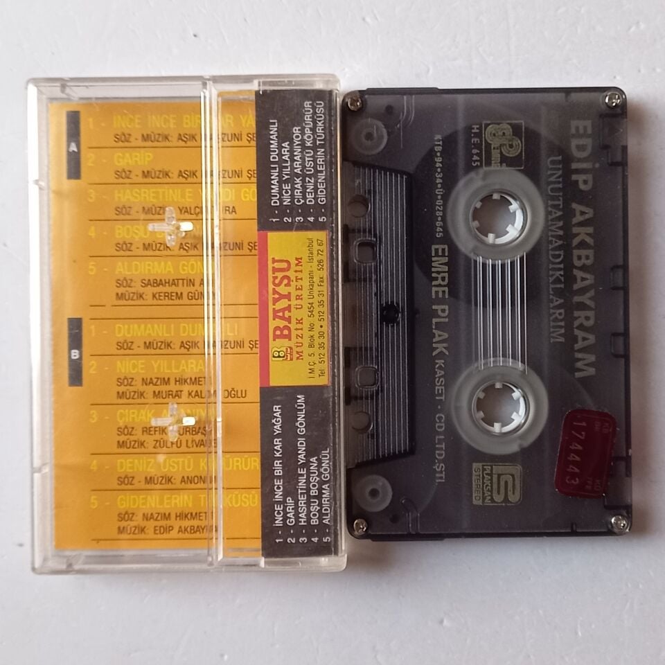 EDİP AKBAYRAM - UNUTAMADIKLARIM (1994) - KASET 2.EL