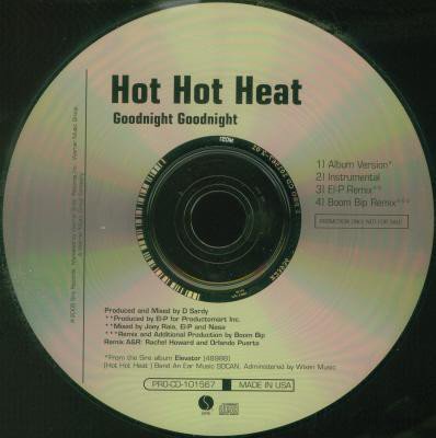 HOT HOT HEAT - GOODNIGHT GOODNIGHT (2005) - CD MAXI SINGLE PROMO 2.EL