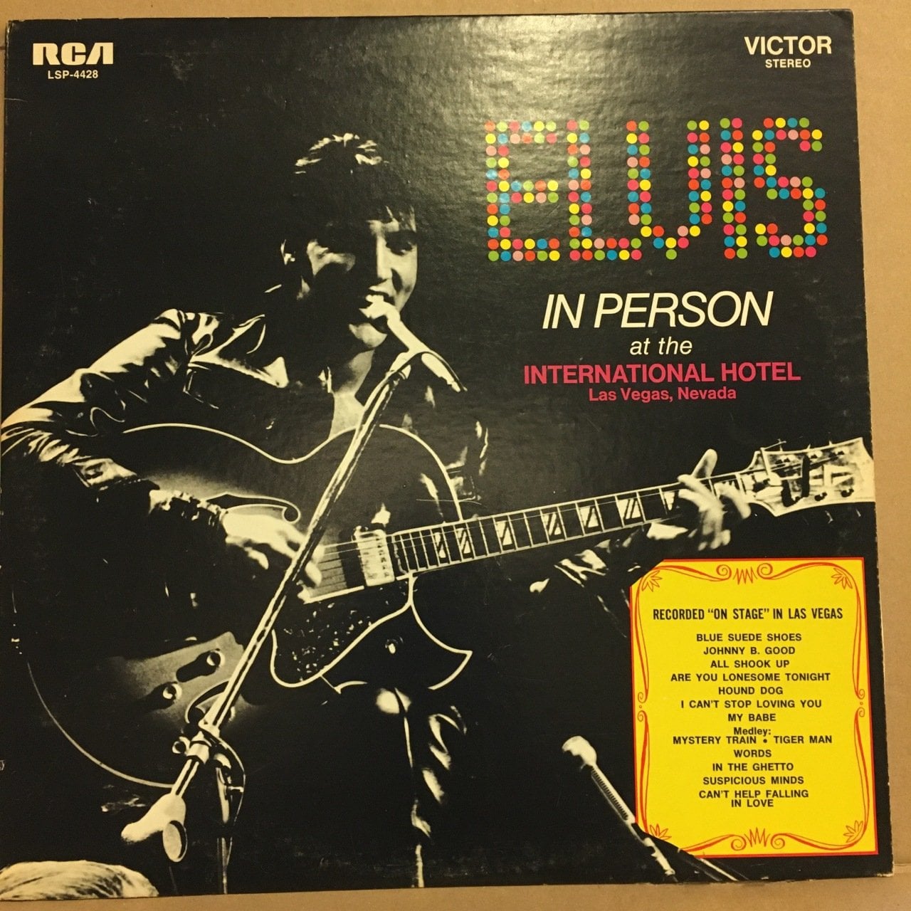 ELVIS PRESLEY - ELVIS IN PERSON AT THE INTERNATIONAL HOTEL (1970) 1976 REISSUE 2.EL PLAK