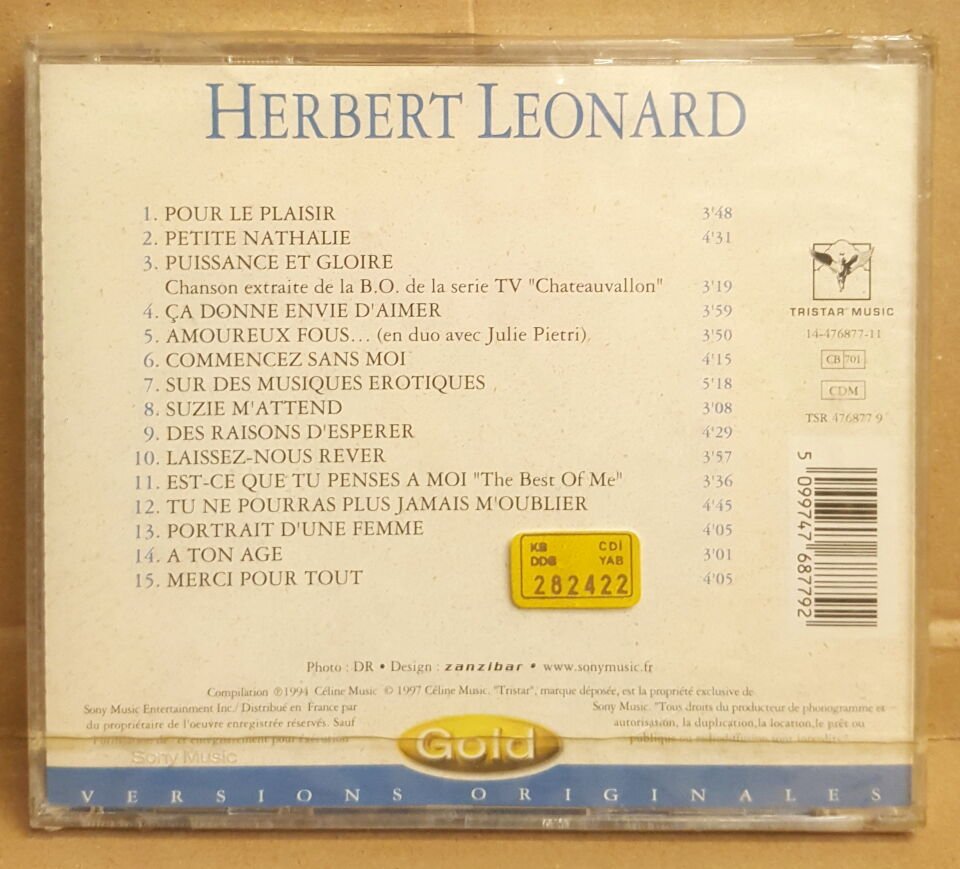 HERBERT LEONARD - BEST OF (1997) - CD FRENCH POP SIFIR