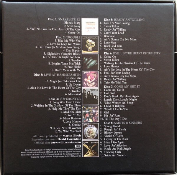 WHITESNAKE - LITTLE BOX 'O' SNAKES / SUNBURST YEARS 1978-1982 (2011) - 8 x CD BOX SET 2013 REISSUE / AMBALAJINDA SIFIR