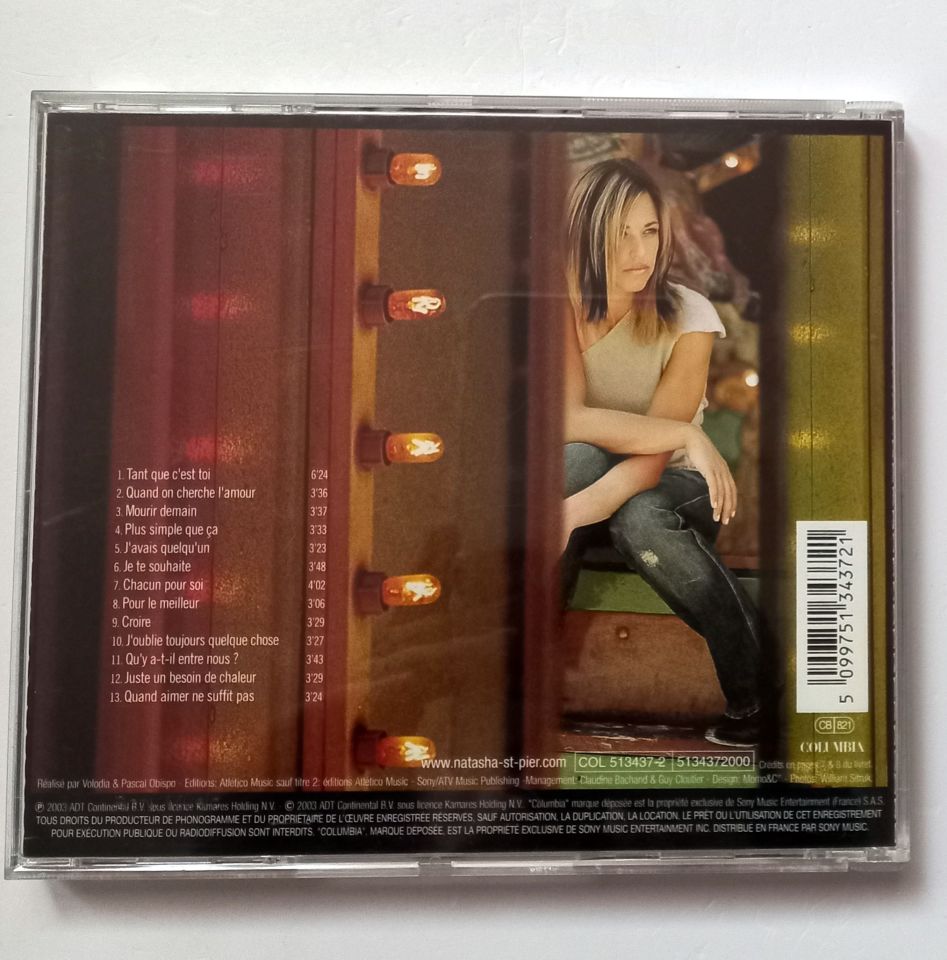 NATASHA ST-PIER – L'INSTANT D'APRES (2003) - CD 2.EL