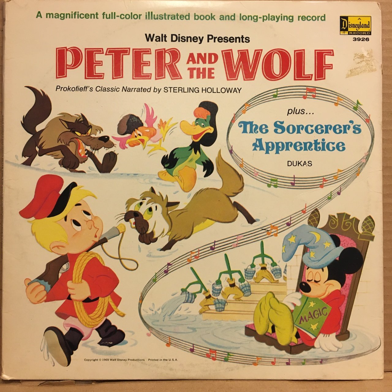 PETER AND THE WOLF, STERLING HOLLOWAY WALT DISNEY 2.EL PLAK