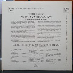 THE MELACHRINO STRINGS - MOODS IN MUSIC: MUSIC FOR RELAXATION (1952) - LP 2.EL PLAK