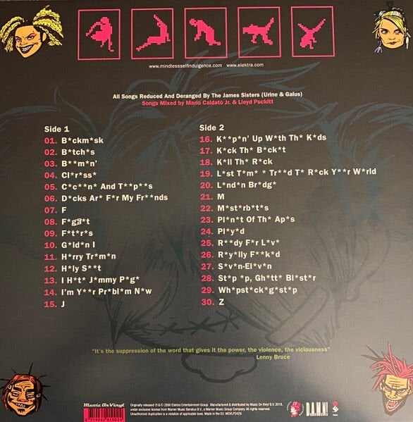 MINDLESS SELF INDULGENCE - FRANKENSTEIN GIRLS WILL SEEM STRANGELY SEXY (2000) - LP 180GR 2019 EDITION SIFIR PLAK