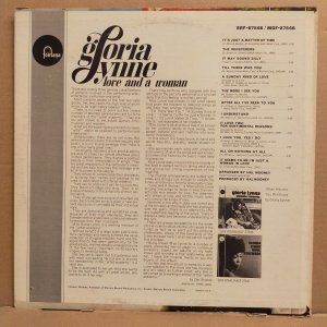 GLORIA LYNNE - LOVE AND A WOMAN (1966) - LP SOUL JAZZ 2.EL PLAK