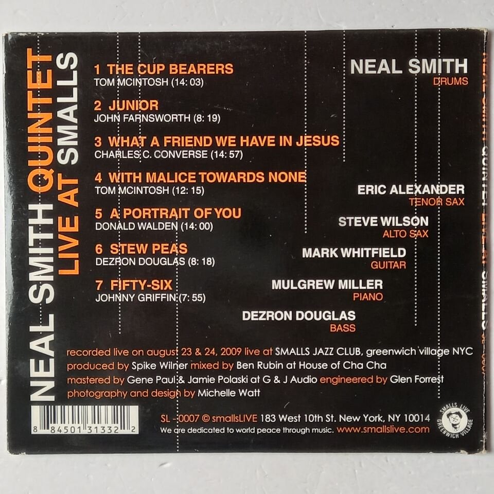 NEAL SMITH QUINTET – LIVE AT SMALLS (2010) - CD GATEFOLD 2.EL