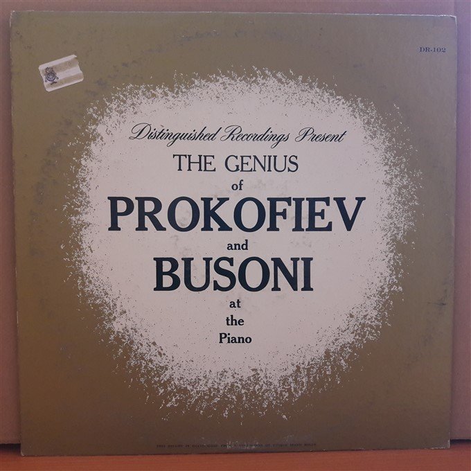 THE GENIUS OF PROKOFIEV AND BUSONI AT THE PIANO - LP 2.EL PLAK