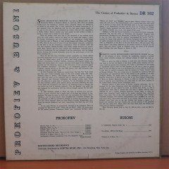 THE GENIUS OF PROKOFIEV AND BUSONI AT THE PIANO - LP 2.EL PLAK