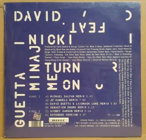 DAVID GUETTA feat NICKI MINAJ - TURN ME ON (2012) - KAPAK DEFOLU 12'' 45 RPM MAXI SINGLE SIFIR PLAK