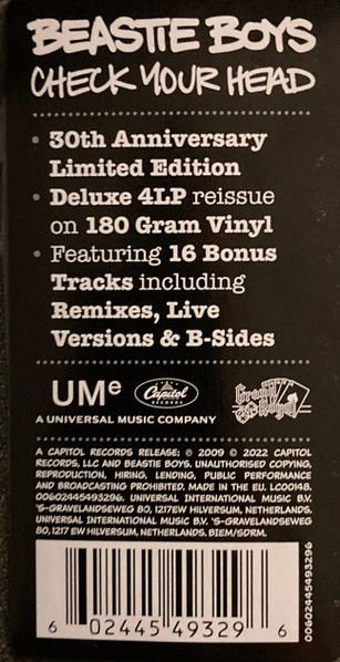 BEASTIE BOYS - CHECK YOUR HEAD (1992) - 4LP 180GR 2022 EDITION BOX SET SIFIR PLAK