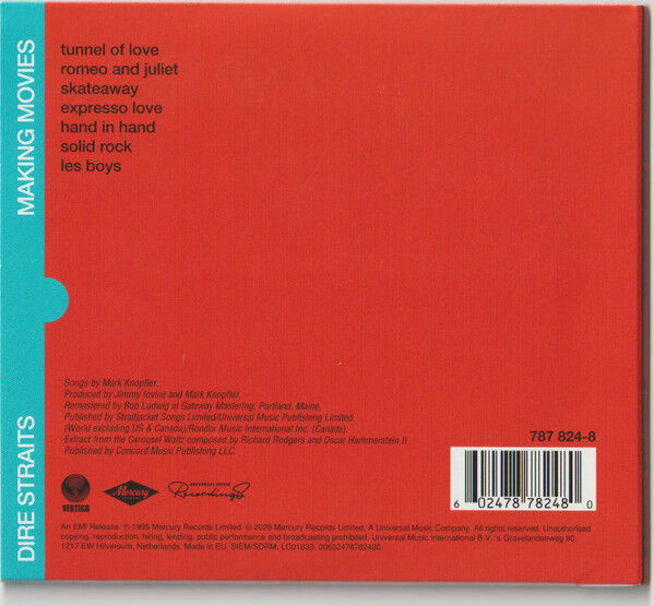 DIRE STRAITS – MAKING MOVIES (1980) - CD 2026 REISSUE DIGISLEEVE AMBALAJINDA SIFIR