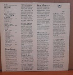PIERRE BERNAC - RAVEL, POULENC, BEYDTS, VELLONES - LP 2.EL PLAK