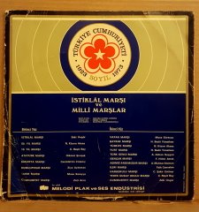 İSTİKLAL MARŞI VE MİLİİ MARŞLAR - HİKMET ŞİMŞEK / ANKARA KARMA KOROSU - LP MELODİ PLAK 2.EL