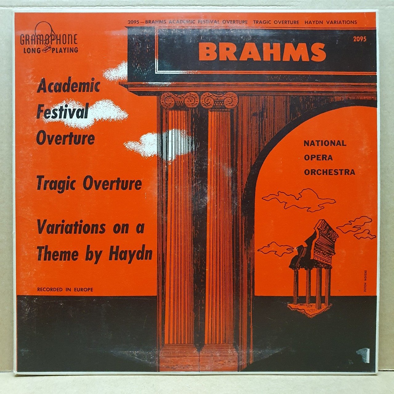 BRAHMS: ACADEMIC FESTIVAL OVERTURE, TRAGIC OVERTURE, VARIATIONS ON A THEME BY HAYDN / NATIONAL OPERA ORCHESTRA (1954) - LP 2.EL PLAK