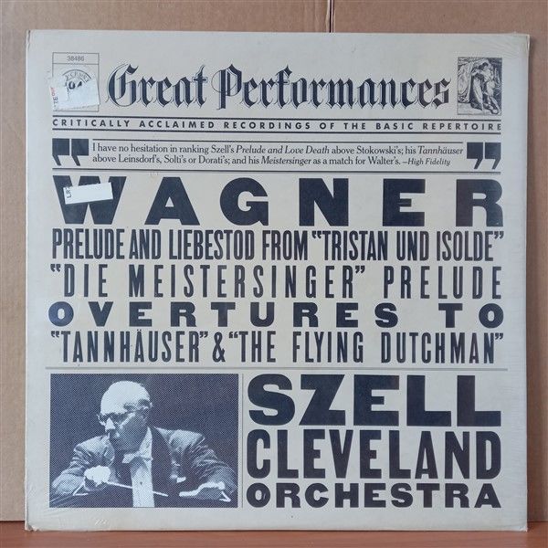 WAGNER / SZELL, CLEVELAND ORCHESTRA – PRELUDE AND LIEBESTOD FROM ''TRISTAN UND ISOLDE'', ''DIE MEISTERSINGER'' PRELUDE, OVERTURES TO ''TANNHÄUSER'' & ''THE FLYING DUTCHMAN'' (1983) - LP DÖNEM BASKISI SIFIR PLAK