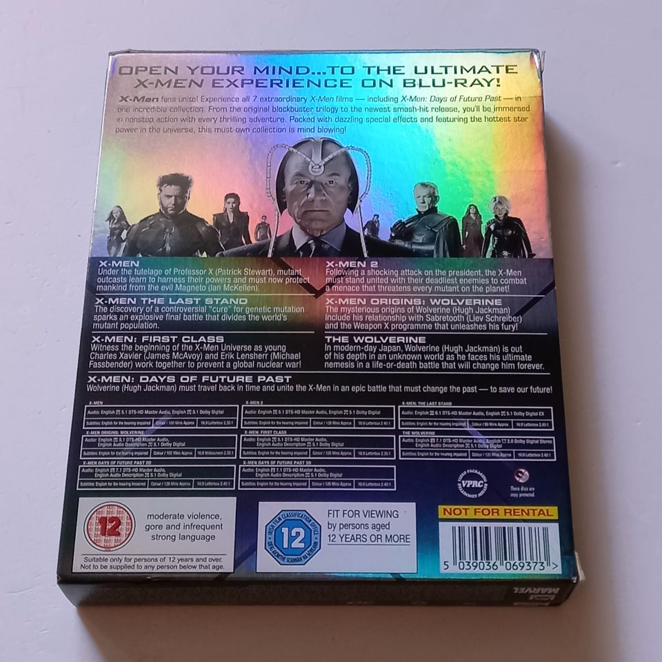 X-MEN THE CEREBRO COLLECTION - 7 MOVIES - BLU-RAY N7 FİLM 8 DİSK SET SLIPCASE 2.EL