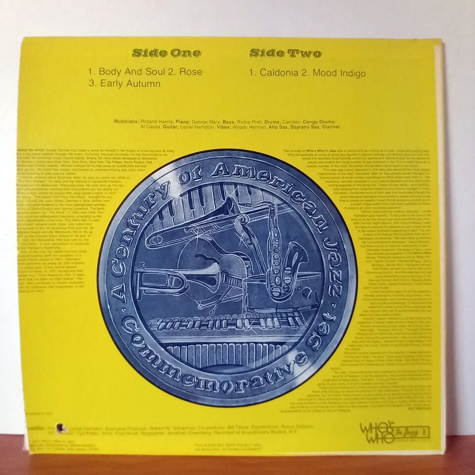 WOODY HERMAN – LIONEL HAMPTON PRESENTS: WOODY HERMAN (1977) - LP 2.EL PLAK