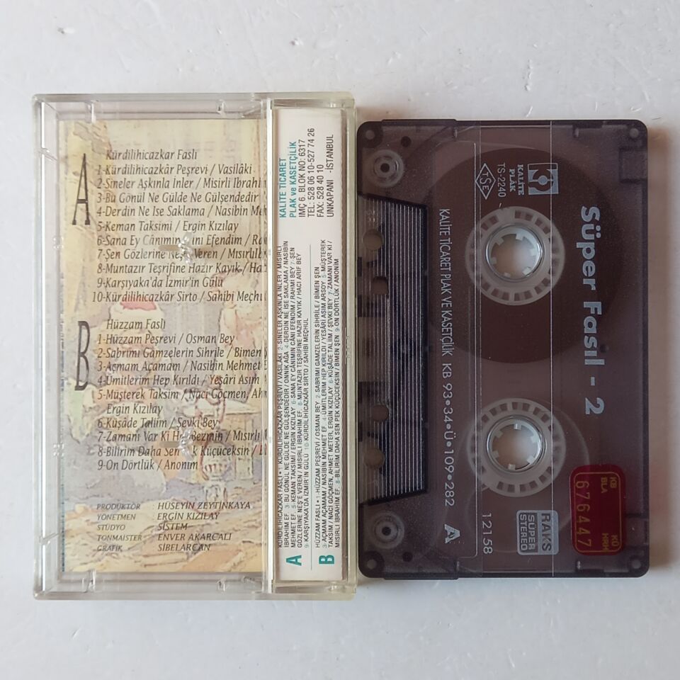 SÜPER FASIL 2 - KÜRDİLİHİCAZKAR VE HÜZZAM FASILLARI (1993) - KASET 2.EL