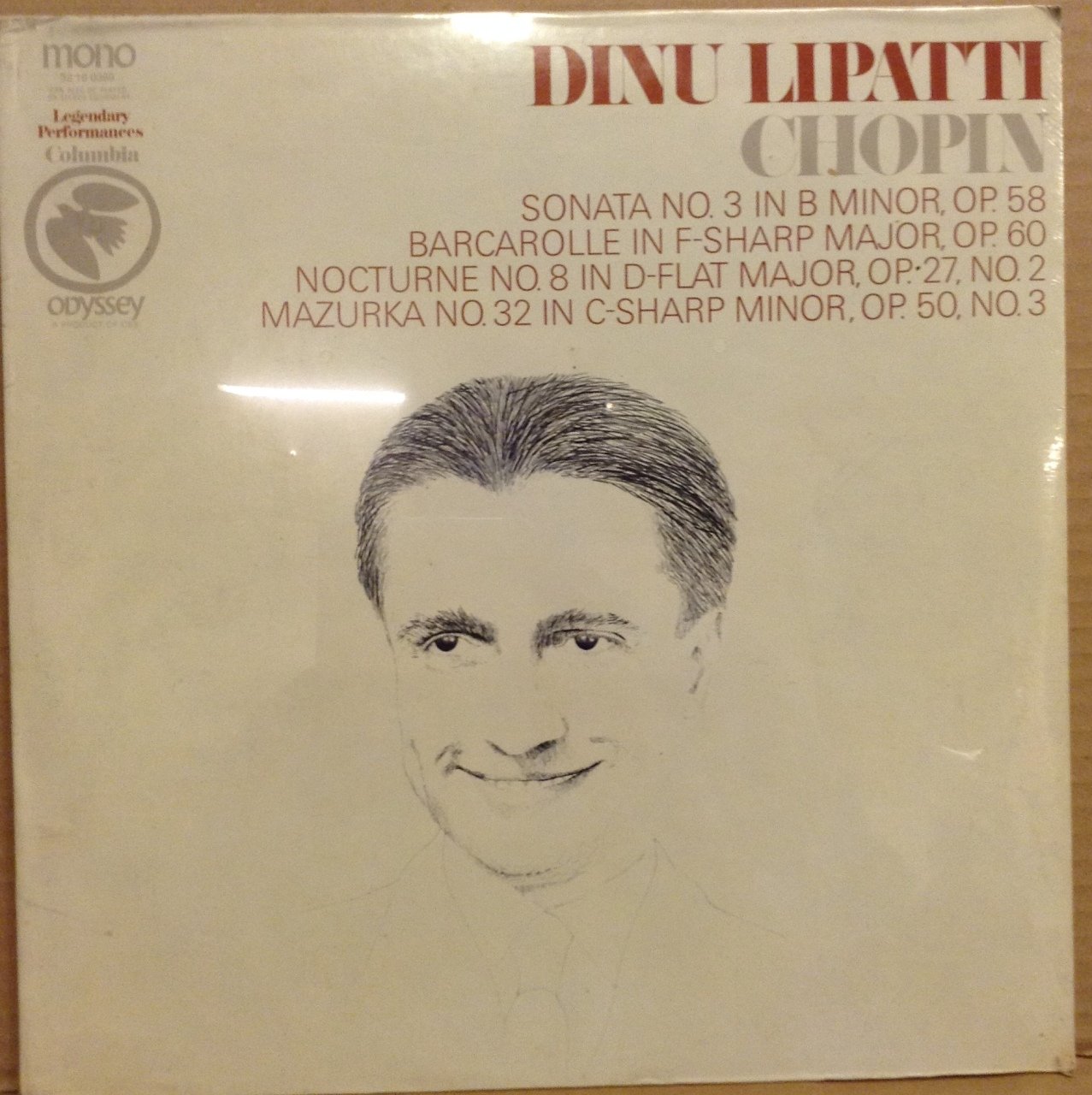 DINU LIPATTI LEGENDARY PERFORMANCES CHOPIN 1969 DÖNEM BASKI SIFIR 2PLAK