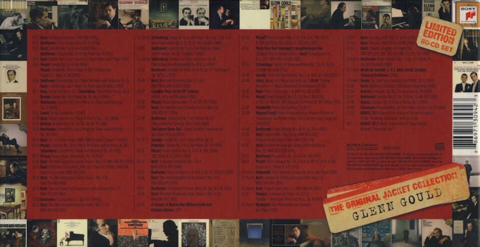 GLENN GOULD - COMPLETE ORIGINAL JACKET COLLECTION (2007) - 80 CD BOX SET ÇOK TEMİZ 2.EL