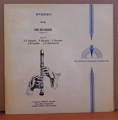 THE RECORDER (BLOK FLÜT) VOLUME II, PEPUSCH, BARSANTI, DIEUPART, LOEILLET, SCHICKHARDT - LP 2.EL PLAK