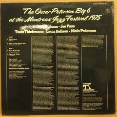 OSCAR PETERSON BIG 6 AT THE MONTREUX 1975 JOE PASS MILT JACKSON NIELS PEDERSEN.. 2.EL PLAK