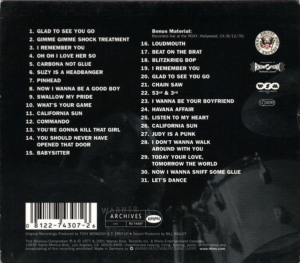 RAMONES – LEAVE HOME (1977) - CD REMASTERED 2001 REISSUE JEWEL CASE AMBALAJINDA SIFIR