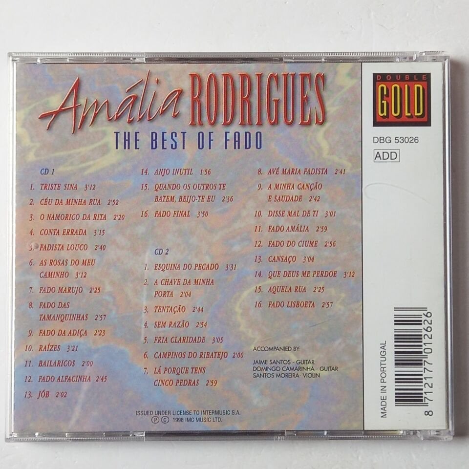 AMALIA RODRIGUES – THE BEST OF FADO (1998) - 2CD 2.EL