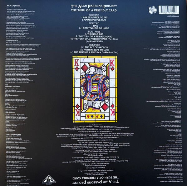 THE ALAN PARSONS PROJECT - TURN OF A FRIENDLY CARD (1980) - 2xLP 180GR 45RPM 2026 HALF SPEED MASTERING AUDIOPHILE NUMBERED LIMITED EDITION SIFIR PLAK