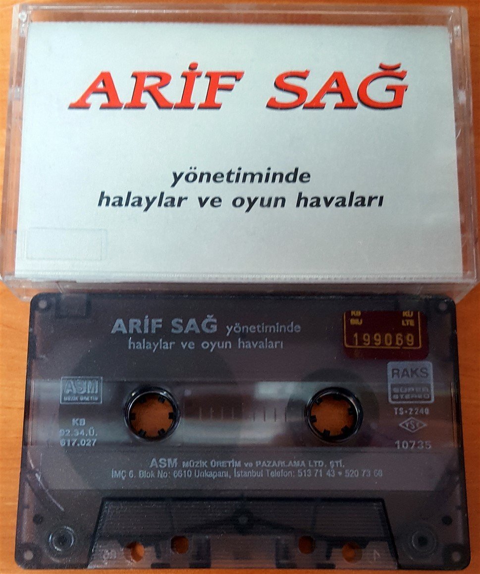 ARİF SAĞ YÖNETİMİNDE HALAYLAR VE OYUN HAVALARI KASET 2.EL