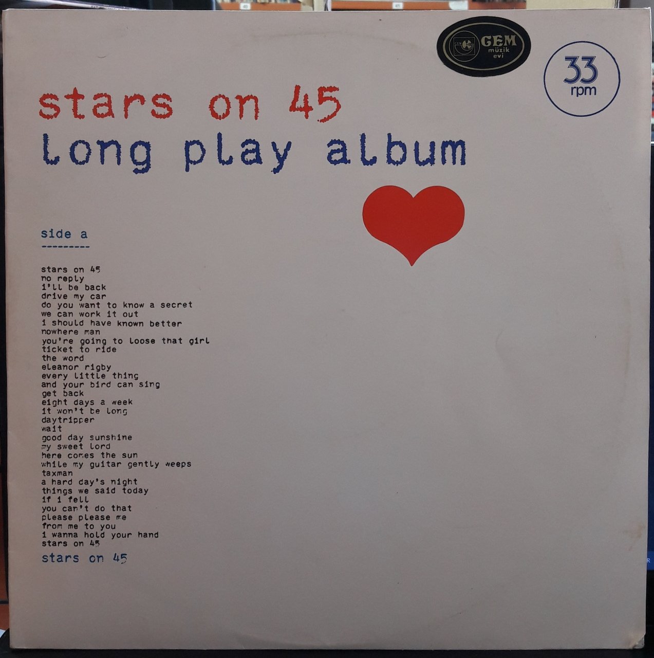 STARS ON 45 LONG PLAY ALBUM - PLAK 2.EL
