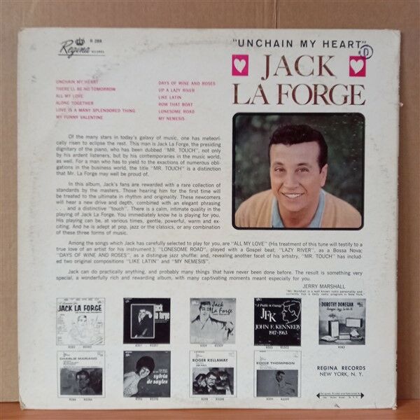 JACK LA FORGE – UNCHAIN MY HEART (1963) - LP 2.EL PLAK