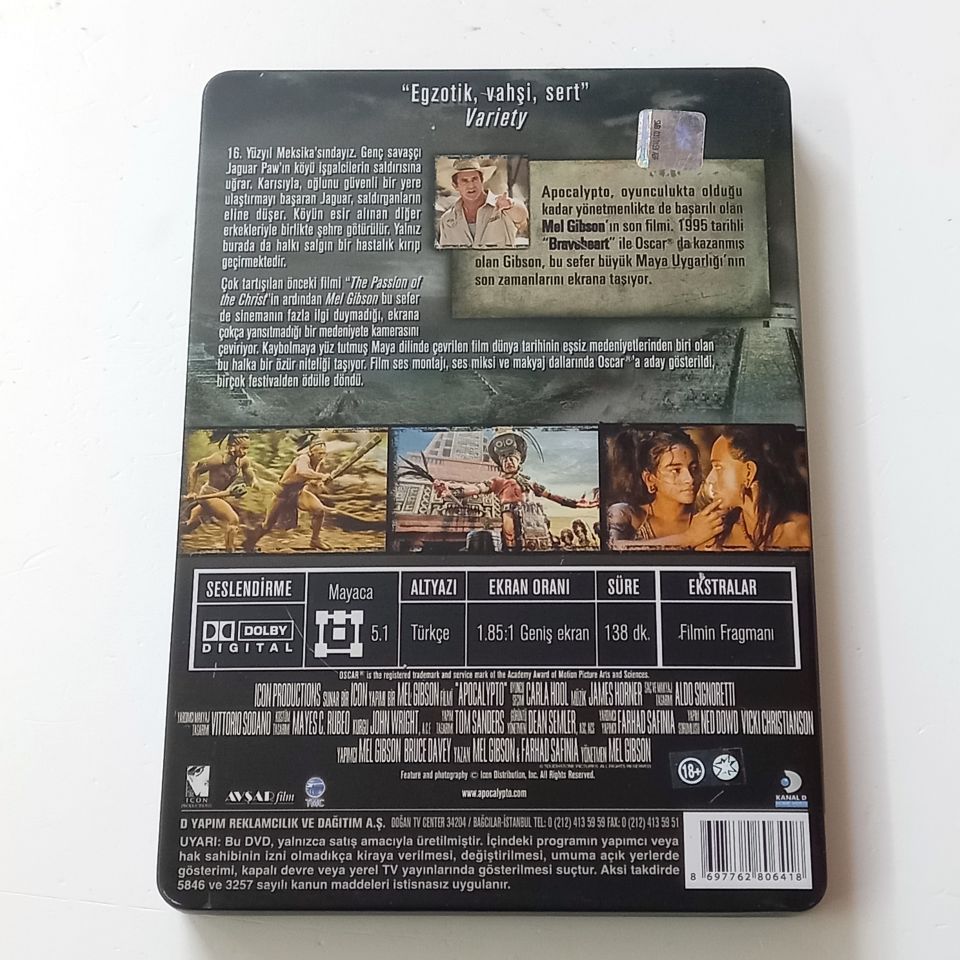 APOCALYPTO - MEL GIBSON - DVD 2.EL METAL KUTU