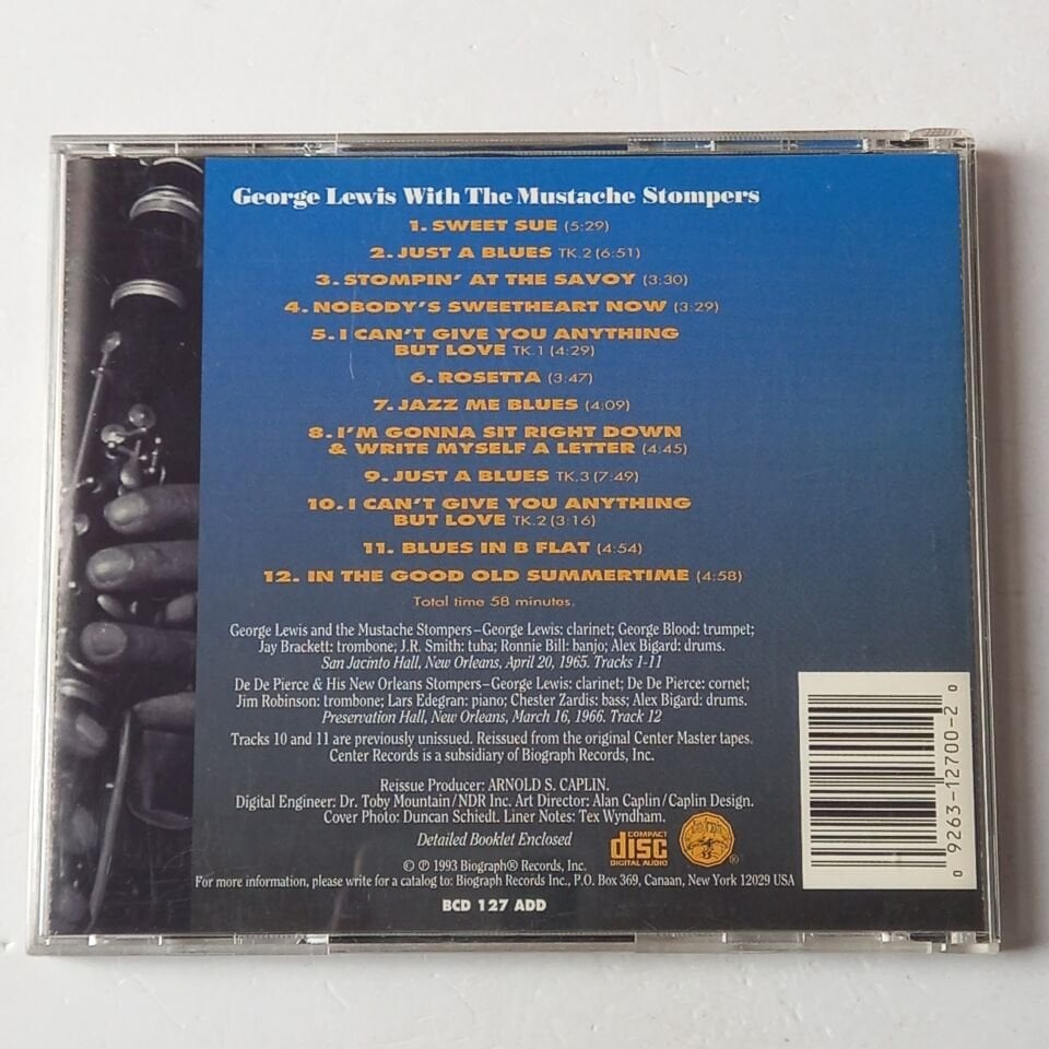 GEORGE LEWIS WITH THE MUSTACHE STOMPERS (1972) - CD 1993 REISSUE 2.EL