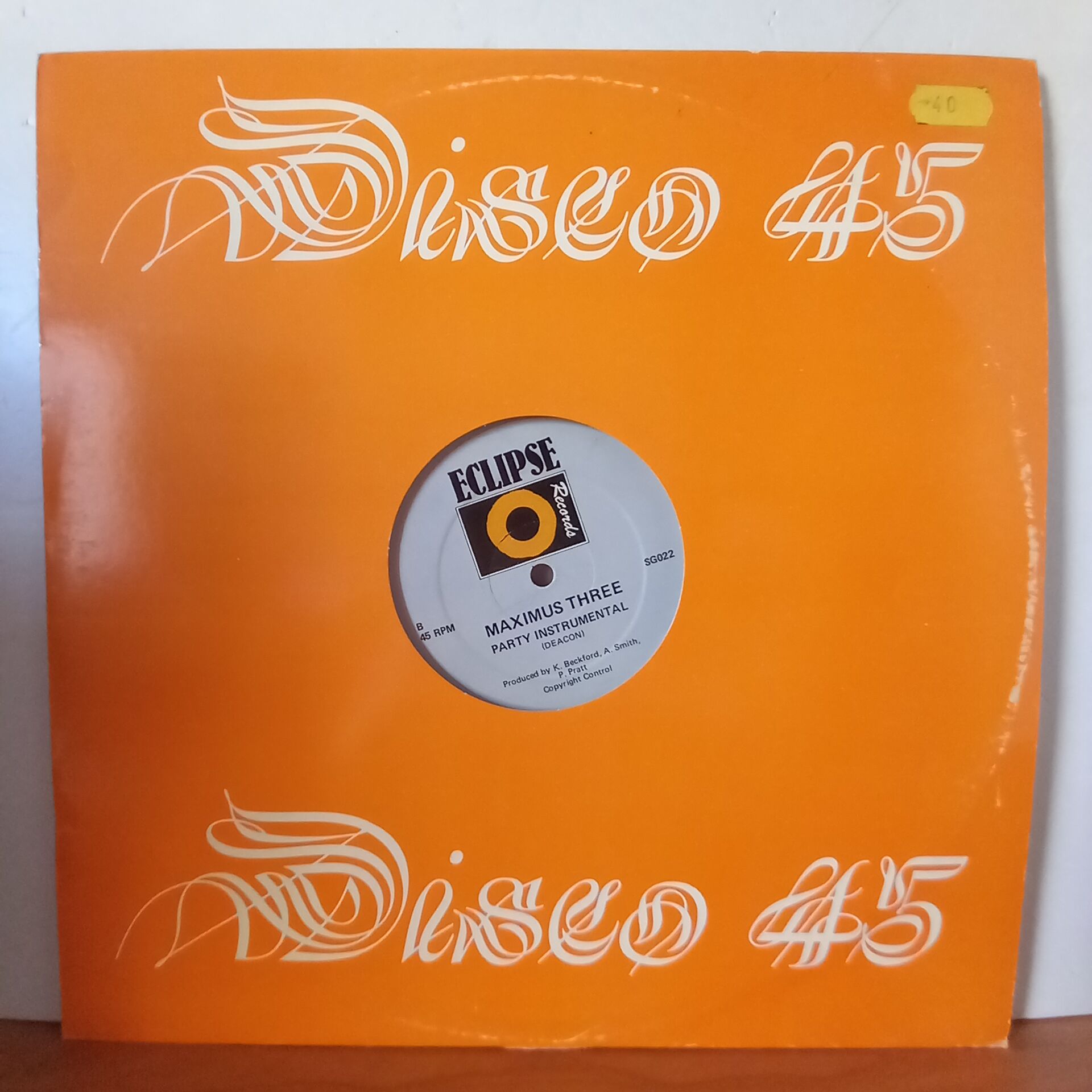 MAXIMUS THREE – MAXIMUS PARTY (1981) - 12'' MAXI SINGLE 2.EL PLAK