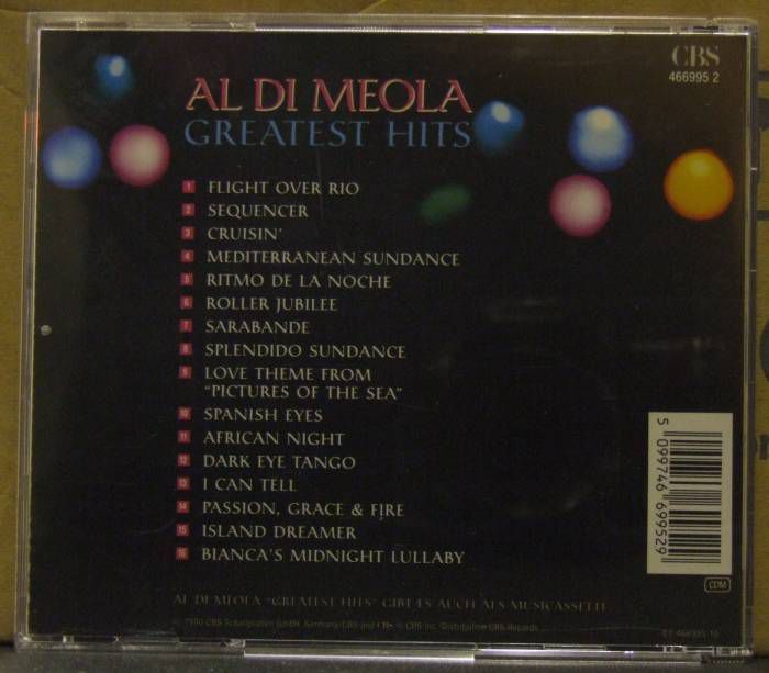 AL DI MEOLA GREATEST HITS CD 2.EL